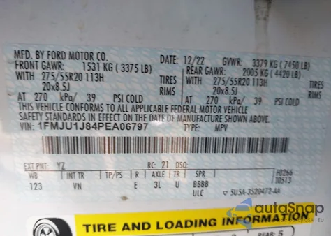 2023 Ford Expedition Xlt z USA, uszkodzony, nr VIN 1FMJU1J84PEA06797